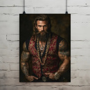 shadow wood art - "Hennes" 60 x 80 cm Poster