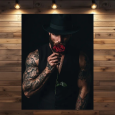 shadow wood art - "Wolfgang" 60 x 80 cm Leinwand