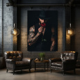 shadow wood art - "Wolfgang" 60 x 80 cm Leinwand