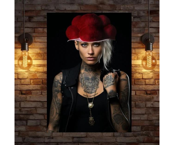 shadow wood art - "Erika" 60 x 80 cm Leinwand