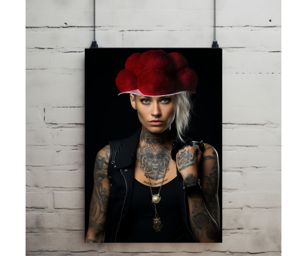 shadow wood art - "Erika" 120 x 90 cm Leinwand