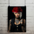shadow wood art - "Erika" 120 x 90 cm Leinwand