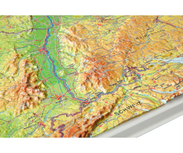 3D Reliefkarte Deutschland klein