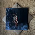 Cuore-artdesign - "Baumeule" Postkarte 15x15cm