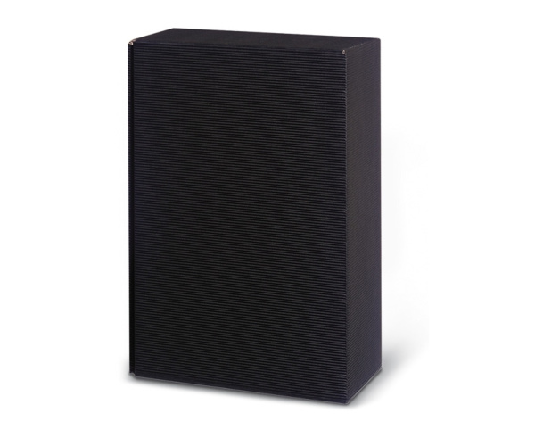 Präsentkarton offene Welle schwarz, 36x25x9,5 cm