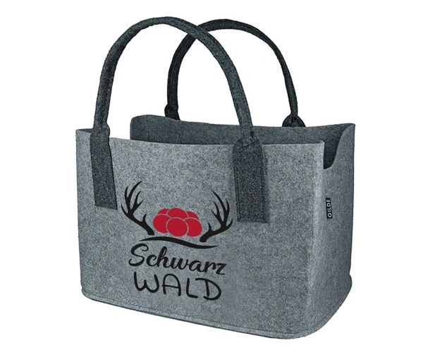 Filztasche Schwarzwald ca. 40x26x25 cm, grau