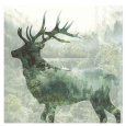 Lunch-Servietten Magic Deer/Hirsch, 20 St&uuml;ck 33x33 cm