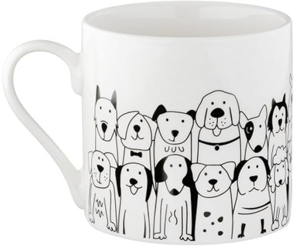 Keramik-Tasse "Hundebande ca. 360 ml