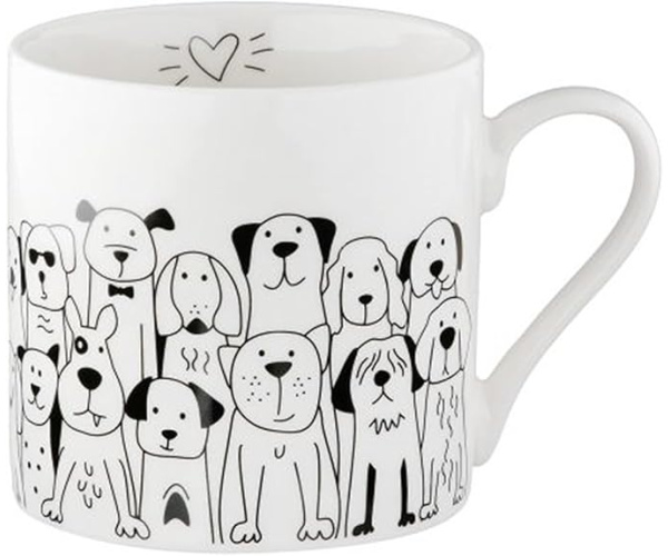 Keramik-Tasse "Hundebande ca. 360 ml