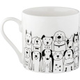 Keramik-Tasse "Hundebande ca. 360 ml