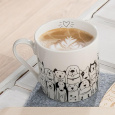 Keramik-Tasse "Hundebande ca. 360 ml