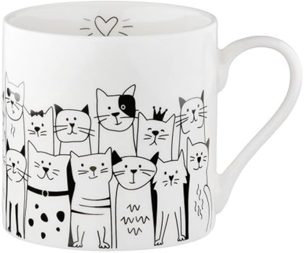 Keramik-Tasse "Katzenbande" ca. 360 ml