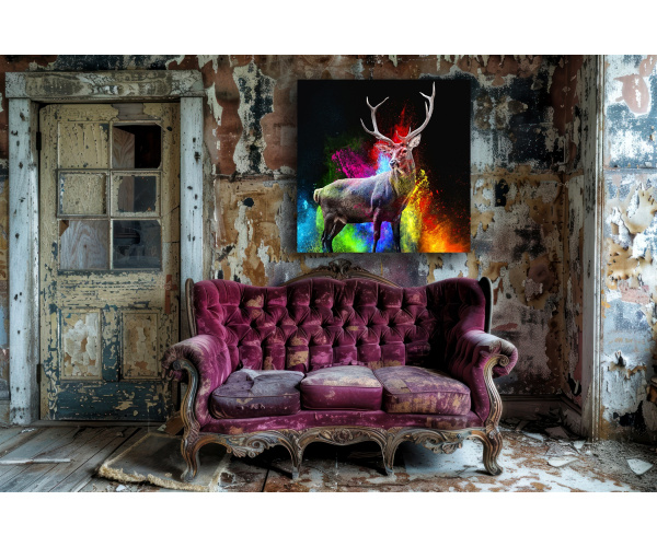 Jan Walter Schwarzwald Pop-Art "Hirsch Rainbow"