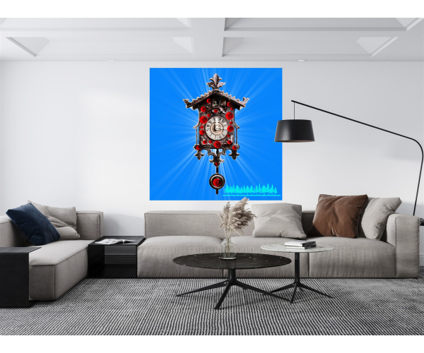 Jan Walter Schwarzwald Pop-Art "Kuckucksuhr blau"