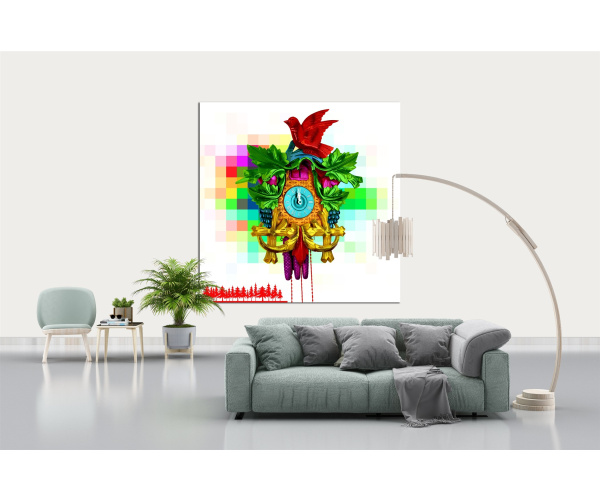 Jan Walter Schwarzwald Pop-Art "Kuckucksuhr Pixel"