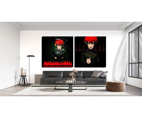 Jan Walter Schwarzwald Pop-Art "Schwarzwaldmarie Fxxk off dark"