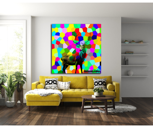Jan Walter Schwarzwald Pop-Art "Hirsch Mosaik"