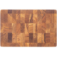 Stirnholz Hackblock aus Eiche | 35x25x4 cm mit Griffmulden