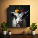 shadow wood art - Rindergang Jacky 60 x 60 cm Leinwand