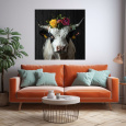 shadow wood art - Rindergang Jacky 60 x 60 cm Leinwand