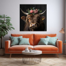 shadow wood art - Rindergang Jonny 60 x 60 cm Leinwand