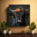 shadow wood art - Rindergang Jim 60 x 60 cm Leinwand