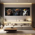 shadow wood art - Rindergang Panorama 180x60cm