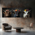 shadow wood art - Rindergang Panorama 180x60cm