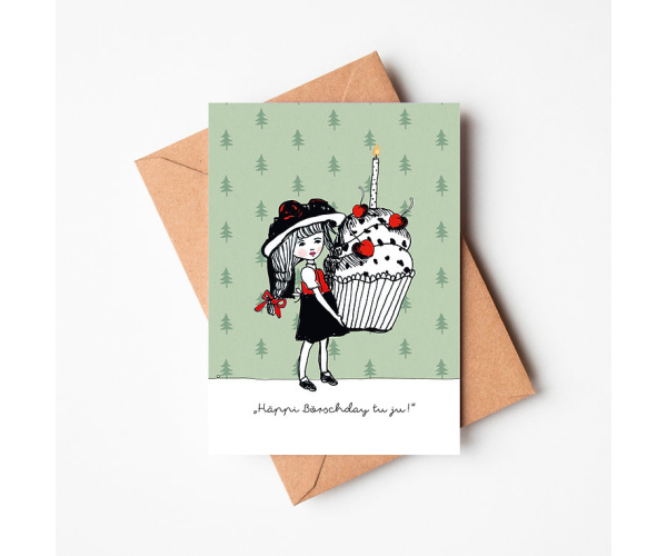Designerkarte "Happy Birthday [Badisch]" incl. Umschlag
