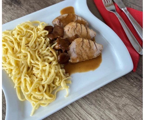 Nur für kurze Zeit: Schweinefilet mit Pfifferlingen im Kochbeutel ca. 900g