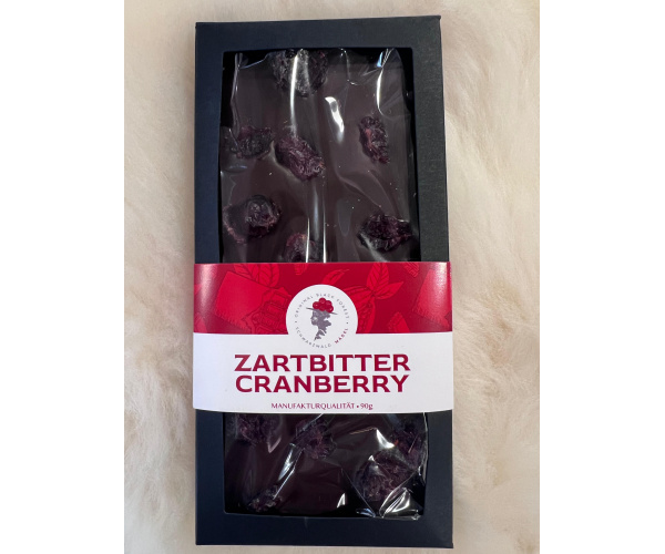 Topping-Schokolade - Zartbitter Cranberry 90g - handgefertigt -