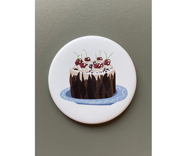 Magnet "Kirschtorte" rund 60mm