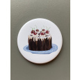Magnet "Kirschtorte" rund 60mm