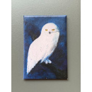 Magnet "Schwarzwaldtiere" Schneeeule 60x40mm