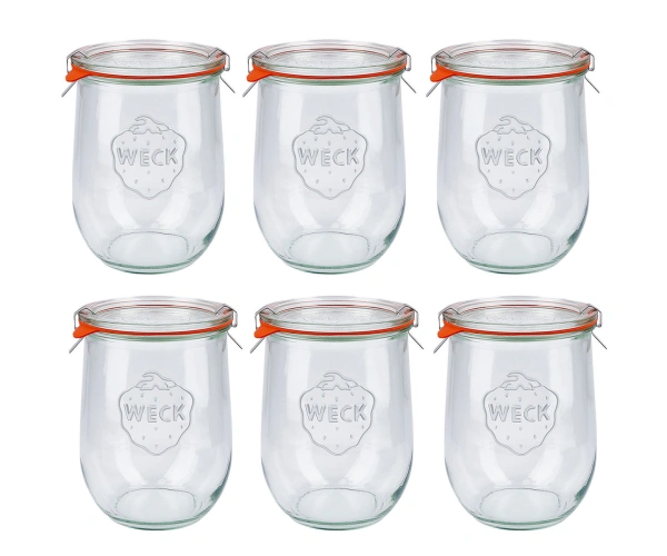 WECK Tulpenglas 1062 ml incl.Deckel 6er-Set