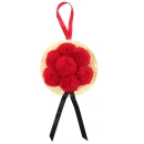 Bollenhut rot, schwarzes Hutband, ca. 13 cm Durchmesser