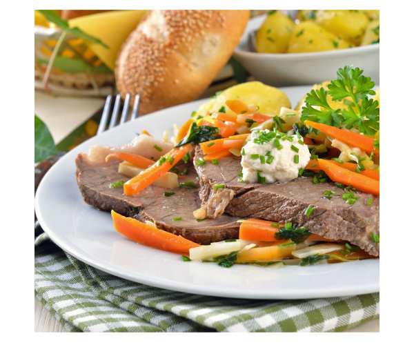 Suppenfleisch mit Meerrettichsoße