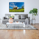 Fotodruck "Schwarzwald Kuh auf Wiese" Acrylglas...