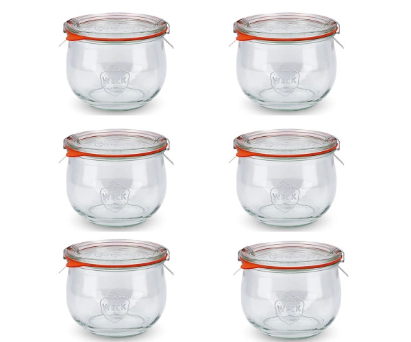 WECK Tulpenglas 580 ml Deckel, 6-er Set