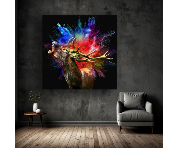 Jan Walter Schwarzwald Pop-Art "Farbknall Hirsch"