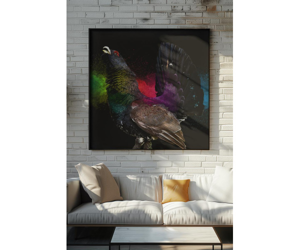 Jan Walter Schwarzwald Pop-Art "POP COLOR Auerhahn" 40 x 40 cm Leinwand