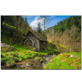 Fotodruck Schwarzwald Alte Mühle am Bach