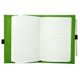 Notizbuch A5 Kuhkopf mit Filzeinschlag grün