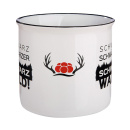 Keramik-Tasse Schwarzwald Emailledesign ca. 390 ml