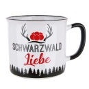 Keramik-Tasse Schwarzwaldliebe Emailledesign ca. 390 ml