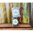 Edelstahltasse, individuell bedruckt, mit Karabiner