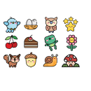 T-Shirt-Tattoos Schwarzwald bunt