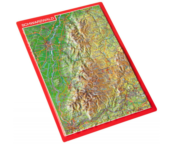 3D Reliefkarte Schwarzwald Postkarte