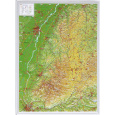 3D Reliefkarte Schwarzwald klein ohne Rahmen