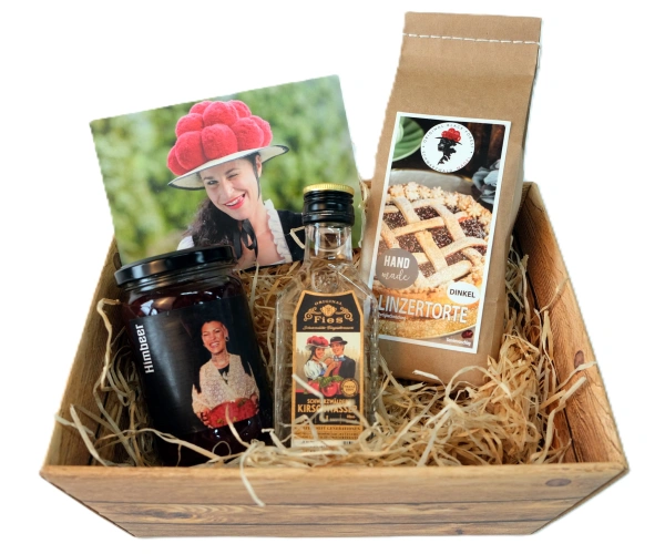 Schwarzwälder Präsentbox - LINZERTORTE Set